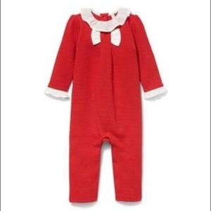 Janie and Jack Dot Jacquard 1-Piece Romper, 3-6M - NEW